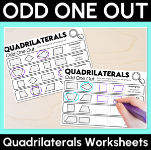 Odd One Out - Quadrilaterals Worksheets