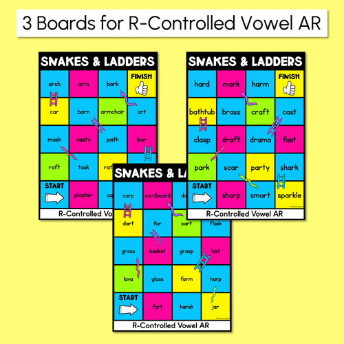 Resource preview 2 for Phonics Game for R-Controlled AR Words - Snakes & Ladders
