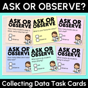 Ask or Observe? - Collecting Data Task Cards