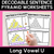 1 for Decodable Sentence Pyramid Worksheets - Long Vowel U