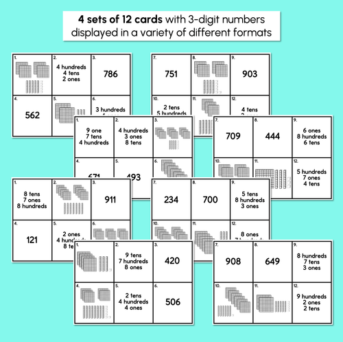 Resource preview 4 for Write the Room - 3-Digit Numbers Expanded Form