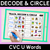 7 for Trace, Decode & Circle - CVC CVCC CCVC Decodable Word Mats Bundle