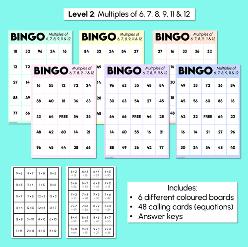 Resource preview 4 for Multiples Bingo - Multiplication Game