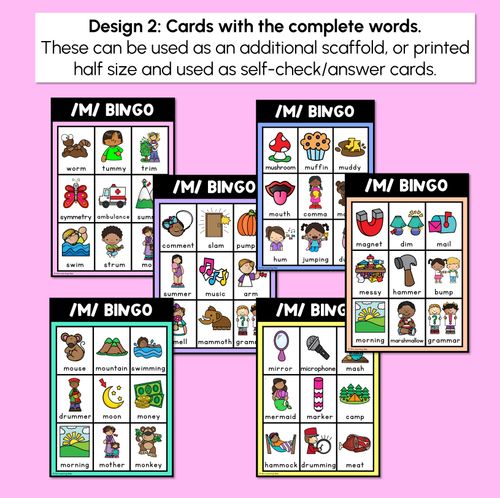 Resource preview 3 for M SOUND BINGO - Ways to spell the /m/ phoneme