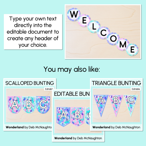 Resource preview 3 for EDITABLE ACCENTS - Alphabet - The Wonderland Collection