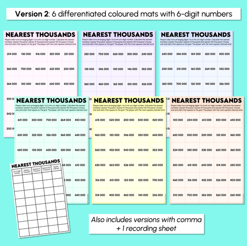 Resource preview 4 for Finding the Nearest Thousands Game - Thousands, 10 Thousands, 100 Thousands