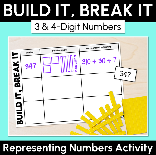 Resource preview 16 for 3-Digit Place Value and Partitioning - Grade 1 & 2 Unit of Work