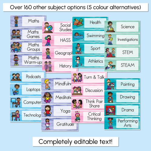 Resource preview 3 for Editable Visual Timetable or Class Schedule - The Sea of Wonder Collection - Calming Classroom Decor