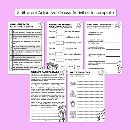 Resource preview 3 for Adjectival Clause - Master Mission Activity
