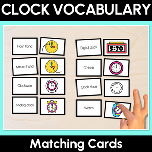 Clock Vocabulary – Matching Cards