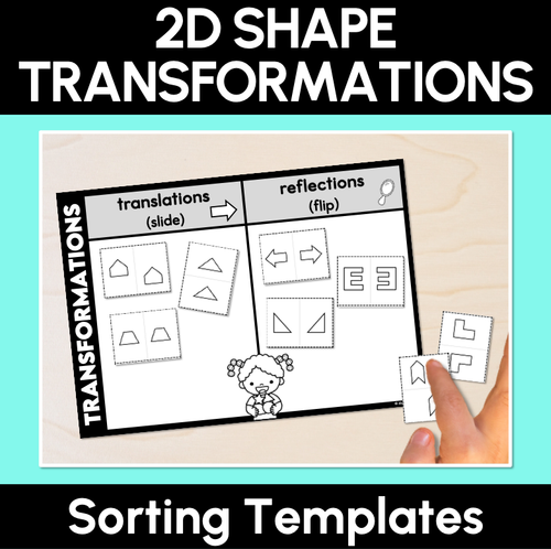 Resource preview 3 for Transform 2D Shapes with Slides & Reflections - Grade 1 & 2 Unit of Work