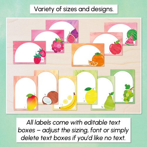 Resource preview 3 for Editable Labels - The Tutti Frutti Collection - Colourful Classroom Decor