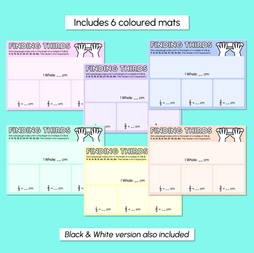 Resource preview 3 for Finding Thirds - PlayDough Fraction Mats