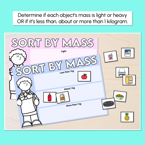 Resource preview 2 for Sort by Mass - Estimating Mass Sorting Mats