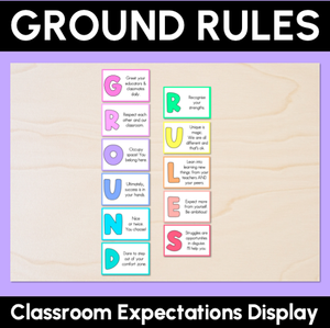 Ground Rules - Classroom Expectations Display