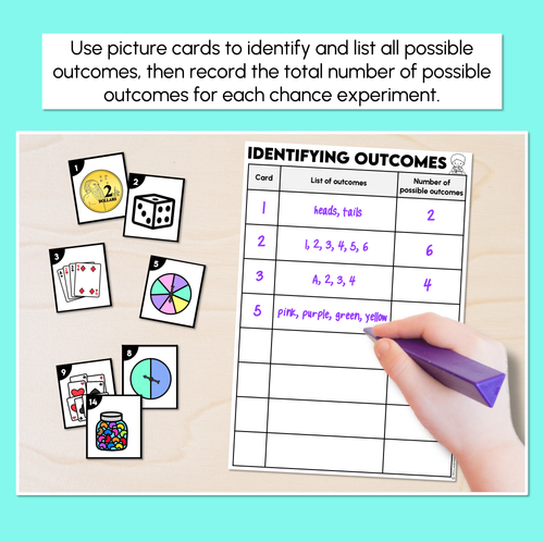 Resource preview 2 for Identifying Outcomes - Chance Task Cards