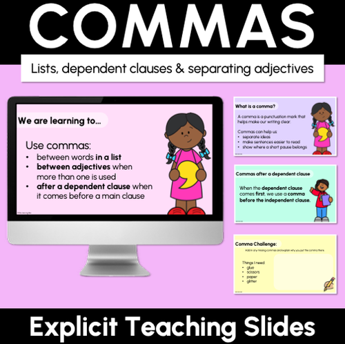 Resource preview 1 for Commas Explicit Teaching Slides