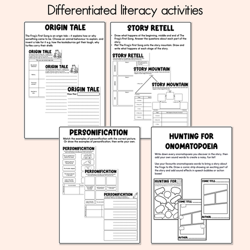 Resource preview 4 for Frog's First Song Printable Pack - Literacy, Maths, Book Crafts & Design Printables - Book Week 2026