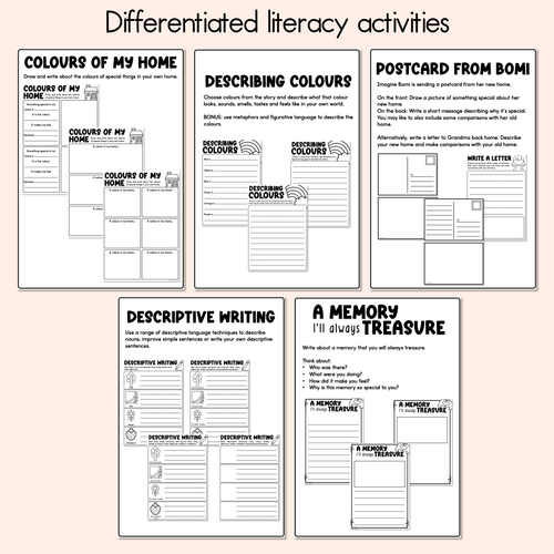 Resource preview 4 for The Colours of Home Printable Pack - Literacy, Maths, Book Crafts & Design Printables - Book Week 2026