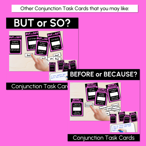 Resource preview 3 for TIE TOGETHER - Conjunction Task Cards - VCOP aligned