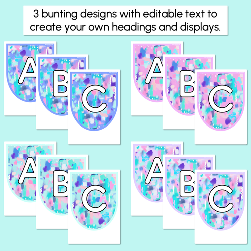 Resource preview 2 for EDITABLE SCALLOPED BUNTING - The Wonderland Collection