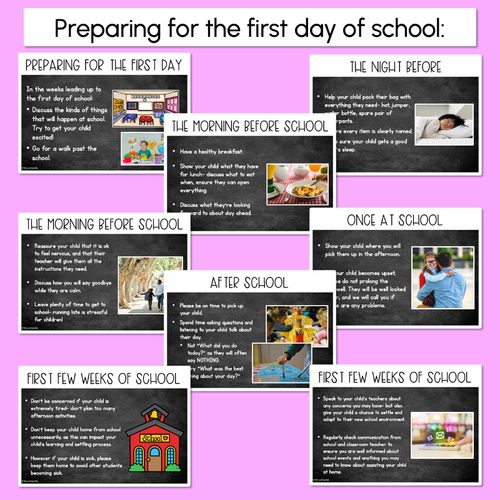 Resource preview 4 for Preparing your child for school - EDITABLE Parent Presentation