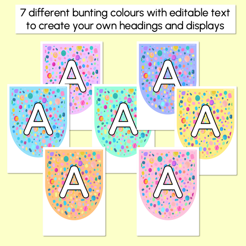 Resource preview 2 for EDITABLE SCALLOPED BUNTING - The Kasey Rainbow Collection