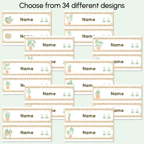 Resource preview 2 for Student Desk Plates - The Greenhouse Collection - Natural Classroom Decor