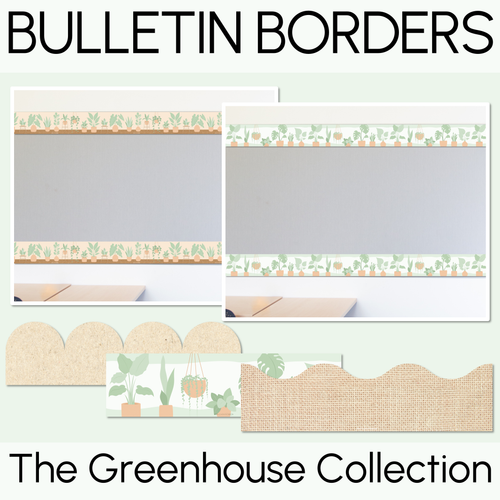 Resource preview 1 for Bulletin Borders - The Greenhouse Collection - Natural Classroom Decor