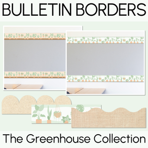 Bulletin Borders - The Greenhouse Collection - Natural Classroom Decor