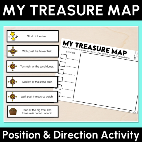 Resource preview 1 for My Treasure Map - Position & Direction Activity