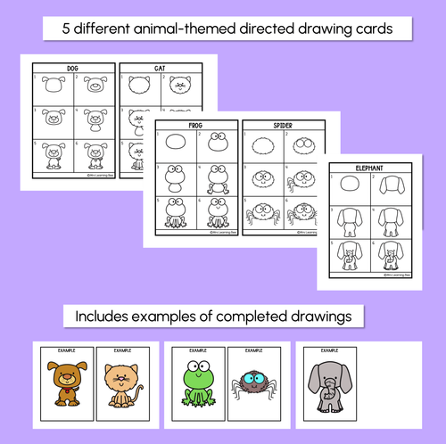Resource preview 2 for Animals - Directed Drawing Templates