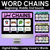 1 for Long Vowel U Word Chains for Beginning, Middle & End Sounds - Decodable PowerPoint