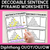 1 for Decodable Sentence Pyramid Worksheets - Diphthongs OI/OY/OU/OW