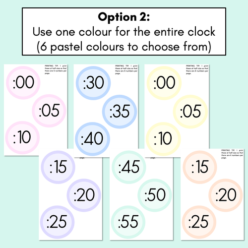 Resource preview 3 for PASTEL CLASSROOM DECOR Clock Display