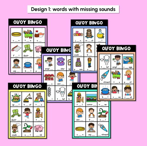 Resource preview 2 for OI / OY SOUND BINGO - Ways to spell the diphthong /oi/ phoneme