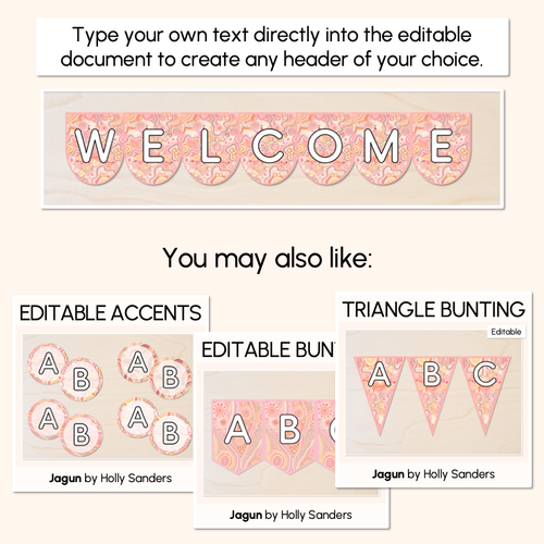 Resource preview 3 for EDITABLE SCALLOPED BUNTING - The Jagun Collection