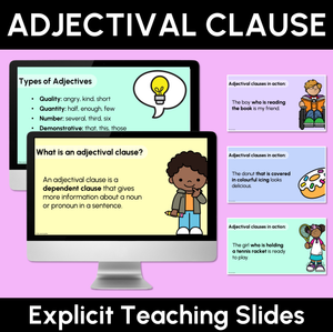 Adjectival Clause Explicit Teaching Slides