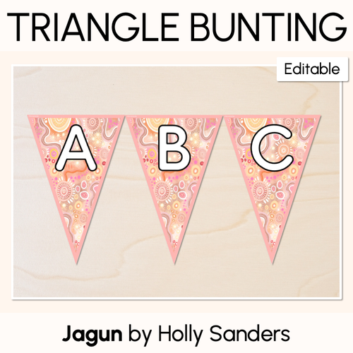 Resource preview 1 for EDITABLE TRIANGLE BUNTING - The Jagun Collection