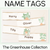 1 for Student Nametags - The Greenhouse Collection - Natural Classroom Decor