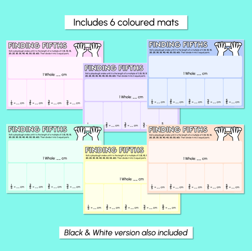 Resource preview 3 for Finding Fifths - Playdough Fraction Mats