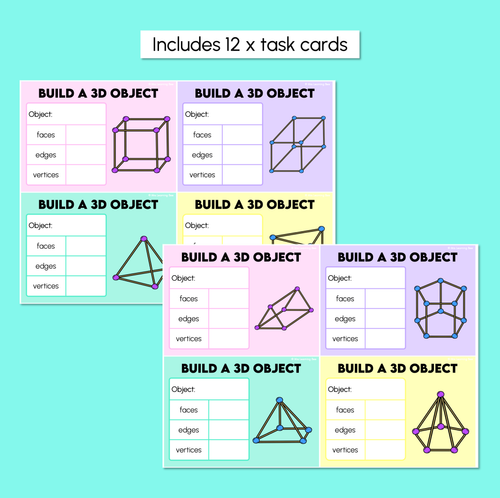 Resource preview 3 for Build a 3D Object Task Cards