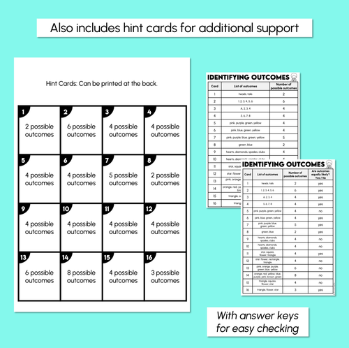 Resource preview 5 for Identifying Outcomes - Chance Task Cards