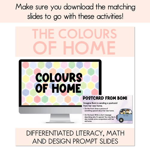 Resource preview 7 for The Colours of Home Printable Pack - Literacy, Maths, Book Crafts & Design Printables - Book Week 2026
