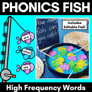 HIGH FREQUENCY WORD FISH - Editable Magnetic Fish Templates