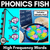 1 for HIGH FREQUENCY WORD FISH - Editable Magnetic Fish Templates