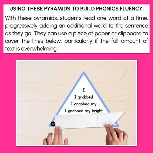 Resource preview 3 for CONSONANT PHONEME B WORDS - Decodable Sentence Pyramids - Phonics Fluency