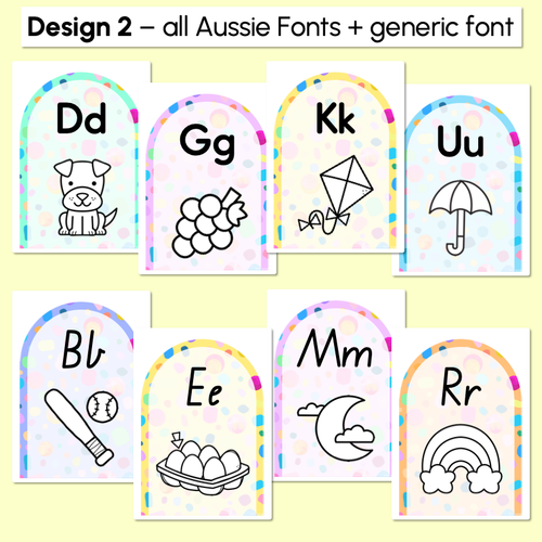 Resource preview 3 for ALPHABET POSTERS - The Kasey Rainbow Collection