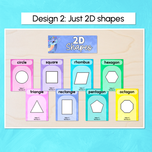 Resource preview 3 for 2D Shape Posters - Watercolour Rainbow - The Kutopia Collection 