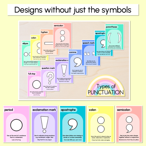 Resource preview 3 for PUNCTUATION POSTERS - The Kasey Rainbow Collection